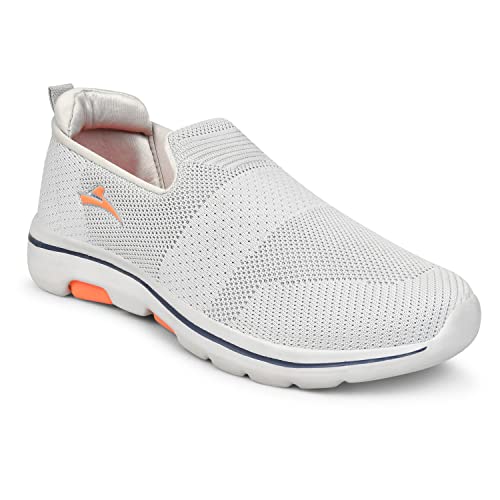 Image of Slip On Sports,Walking & Gym Shoes with Extra Cushion Lightweight Slip-On Black-L Gray for Men's & Boy's