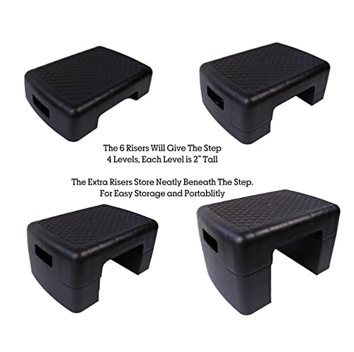 Kovot KO-642 Workout Step With Risers, Mobility Stool For Seniors, Kids & Pets - 4 Levels, Adjustable Height 4 Inch To 10 Inch thumb #2