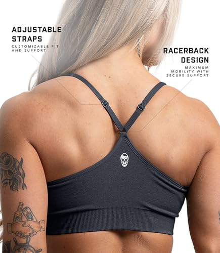 Image of Gymreapers Seamless Sports Bra for Women - Wireless Compression Padded Supportive Bras for Gym, Yoga, & Fitness