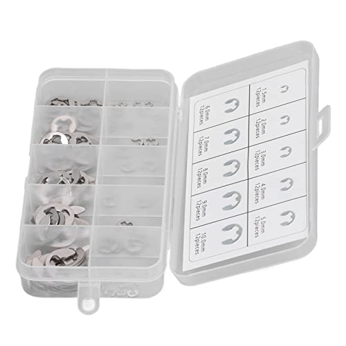 FTVOGUE E Clamp/Holder Kit de Serrage en Acier Inoxydable 120 Pièces pour Roulements, Engrenages, Poulies, Boîte de Rangement Durable, Applications M1,5 à M10, Travail en Extérieur