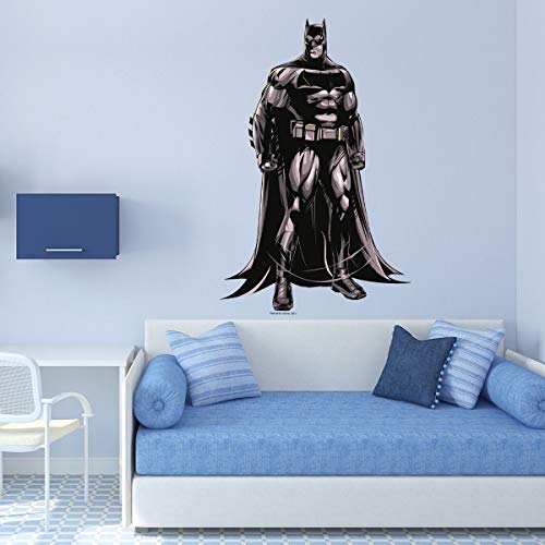 Kismet Decals Batman Battle Stance Officially Licensed Wall Sticker - Easy Diy Justice League Home Wall Decor Car Truck Hood Door Sticker Decal Art Mural Large #TOP21
