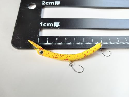 ノーブランド スリム逆さまにょろ系クランクベイト65mm