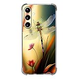 Beaucov Case for Samsung Galaxy A16 5G,Colorful Dragonfly Drop Protection Shockproof Case TPU Full Body Protective Scratch-Resistant Cover for Samsung Galaxy A16 5G