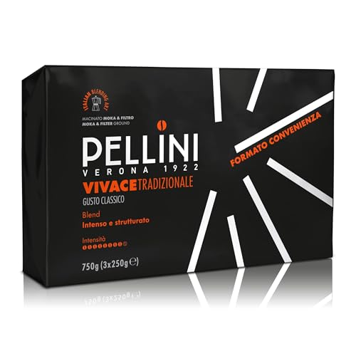 Pellini N.42 Tradicional, Café Molido para Moka de Sabor...