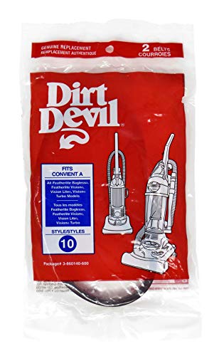 Image of Dirt Devil Style 10 Vacuum Belt, Pack of 2, Black, Part # 3860140600