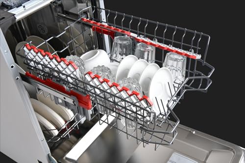 Sharp QW-NS1EI47EX-DE Geschirrspüler vollintegrierbar 45 cm, 10 Maßgedecke, E, 47 dB, Active Drying, Hygiene 70 °C, EcoWash, Express 50’, Edelstahl