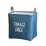 収納ボックス 収納バスケット 超大容量 ランドリー カゴ 衣類 雑貨 収納ボックス 引き出し式 折りたたみ 収納用品 整理ボック 防水 ヨーロッパ風 (ブルー)