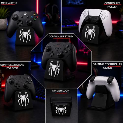 Image of PS5 Controller stand for Desk Gaming controller stand Xbox | Joystick Stand Controller Holder Gamepad Stand & Gaming PS5 Accessory | Compatible with Xbox ONE, PS5, PS4, PC, Steelseries Remote| Black + White