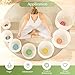 432HZ 6-12 Inch 7 Pcs Chakra Design Frosted Crystal Singing Bowl Set for Meditation Healing Yoga Chakra Quartz Crystal Sound Bowls with Heavy Duty Carry Cases and Rubber Mallet,Suede Striker,O-rings