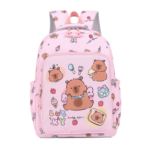 Sac à dos capybara étanche avec compartiment repas isotherme rose - 7