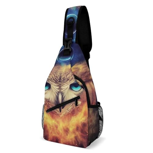 Sac Bandoulière Hibou de Feu pour Randonnée et Voyage Multimodal