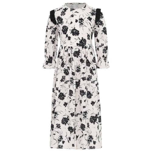 Robe bohême vacances pour fille au motif floral et coupe fluide