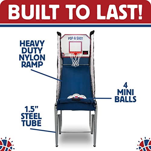 Pop-A-Shot Official Home Single Shot Basketball Arcade Game - 10 Different Games - 6 Audio Options - Near 100% Scoring Accuracy - Large Led Scoreboard #TOP2