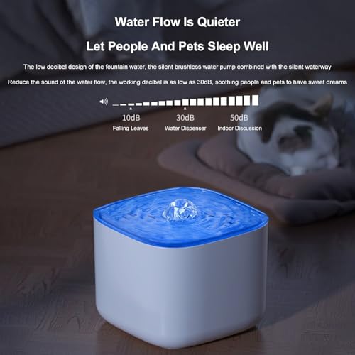 Fuente de agua para gatos automática 3L USB miniatura 4