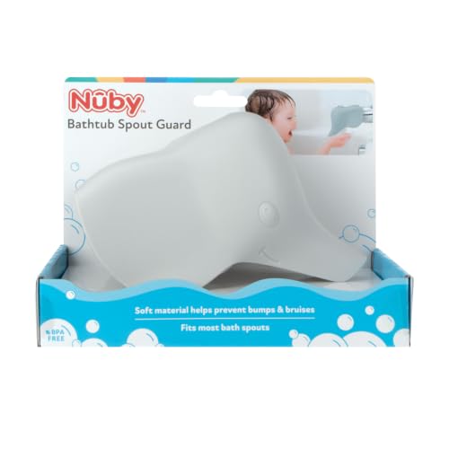 Image of Nuby Safety Bathtub Spout Guard with Top Opening for Diverter- Elephant | Top Opening for Diverter