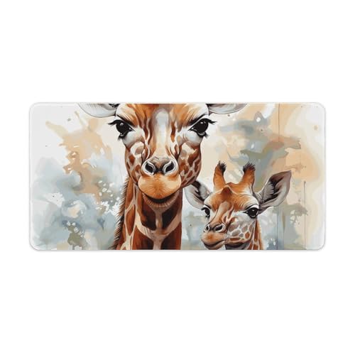 Tapete para Escritorio Grande Deer Giraffe, Antideslizante miniatura 1