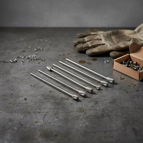 Set de 5 fresas de carburo de 100mm doble corte miniatura 7