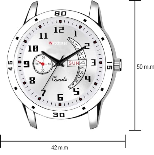 Image of Analog Day Date Functioning Stainless Steel Chain Watch for Men