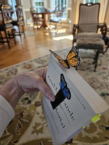 Image of Set of 6 Butterfly Bookmark - Assorted Colours | 3D Monarch Design | Eco-Friendly Bioplastic | Aesthetic Gift for Book Lovers, Women, Kids | Cute Bookmarks for Novels & Journals |