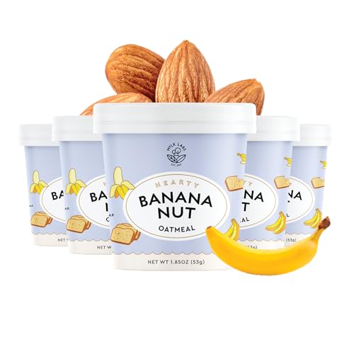 Mylk Labs Banana Nut Protein Oatmeal Cups, Whole Grain, Low