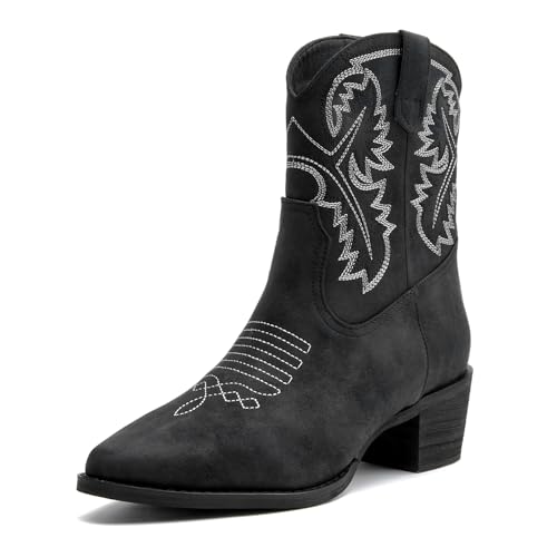 Bottes de cowgirl classiques mi-mollet style western vintage