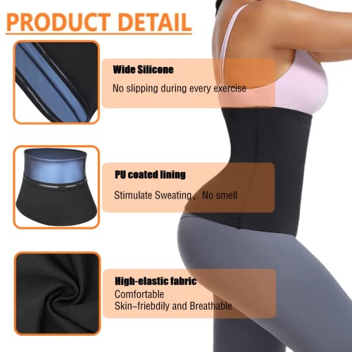 huiming Sauna Suit Waist Trimmer for Women Waist Trainer sweat band for stomach Belt Lower Belly Plus Size