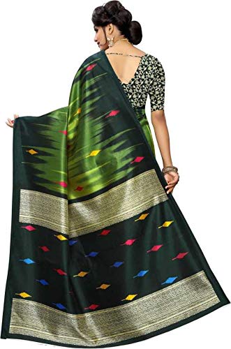 Image of 7 Colours Women's Mysore Silk Saree With Blouse Piece