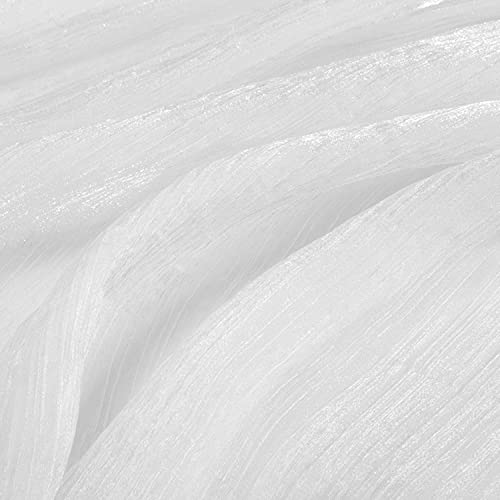 moonfarm 選べる17色 カラー 流水紋 オーガンジー 生地 約1.5m×1m 無地 手芸 用 布 (ホワイト)