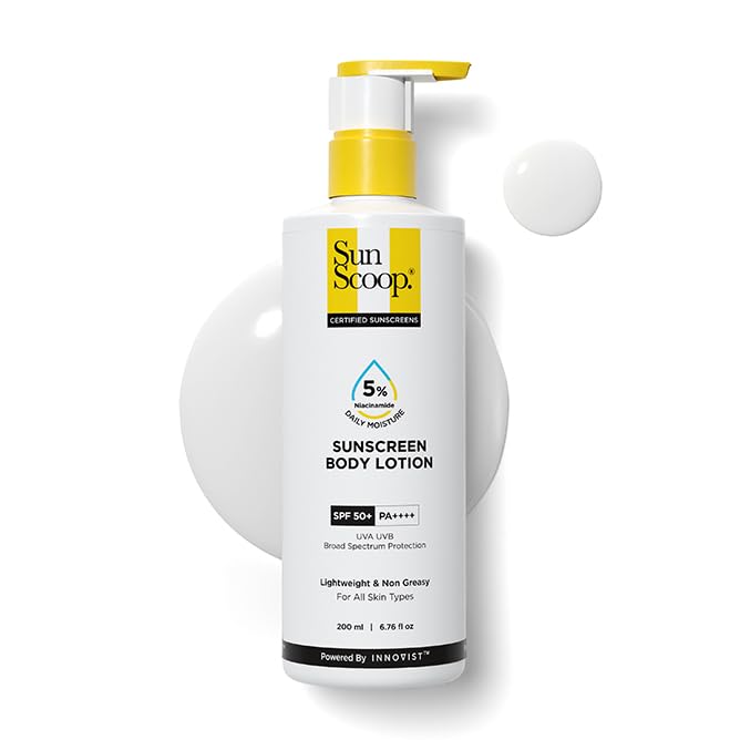 5% Niacinamide Daily Moisture Sunscreen Body Lotion SPF 50+ PA++++ | 24-Hours Moisturization | Reduces Pigmentation | Smoothens the Skin (200ml)