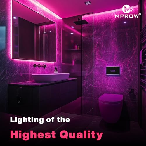 Image of MPROW 5 Meter LED Rope Light | 120 LEDs /Meter Waterproof Strip Light | Cove Light for False Ceiling, Diwali, Balcony & Indoor Decoration (Pink)