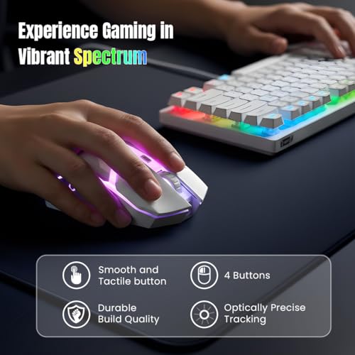 Lapcare Rapido Wired Gaming Keyboard and Mouse Combo, White - Image 6