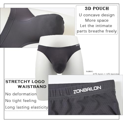JINSHI Men’s Comfort Flex Panties Sexy Breathable Underwear Tagless Low Rise Briefs4
