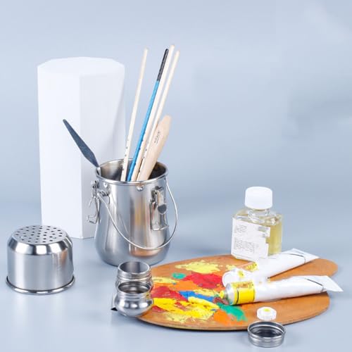 Nettoyeur de pinceaux peinture compact en inox pour peindre en atelier