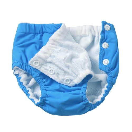 Aiihoo Infant Baby Boy Girl Reusable Swim Diaper Absorbent Shorts Swimming Lesson Shower Gifts Blue A 12-18 Months