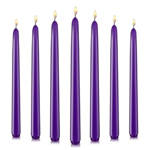 Tengyukenny GL-7 Lila Spitzkerzen, 7 Stück