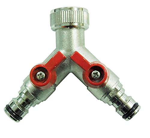 Nez de robinet automatique nickelé 2 sorties | Boutté