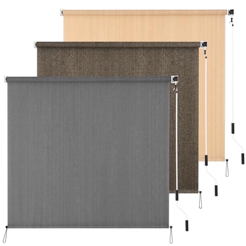 HIDODO Outdoor Roller Shade 4' W x 6' L Cordless