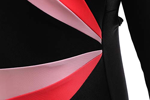 Viriber Girls\' Activewear Dresses Gymnastics Leotards for Girls Dance Ballet Suit Unitard Gymnastic Athletic Outfits(110(5-6T),Pink&Watermelon red Long)