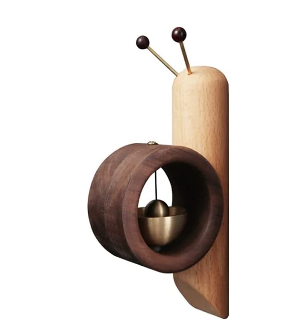 Carillons éOliens Escargots Sonnette Style Japonais en Bois Laiton Carillon À Vent Doornocker Suspendu pour Le Décor D'entrée DéCoration IntéRieure ExtéRieure