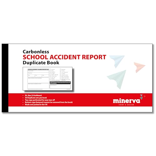 Evite descuidos con el cuaderno de informes de accidentes NCR de registros duplicados en colegios