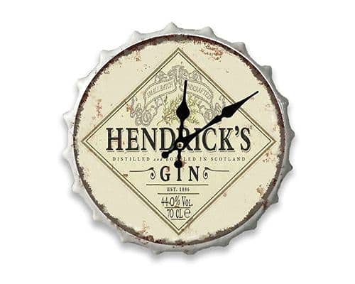 Textilesforyou Weird Or Wonderful Large 30cm Bottle Top Clock Vintage Retro, Mancave Shed Garage Workshop Gift, Loads of designs (Gin)