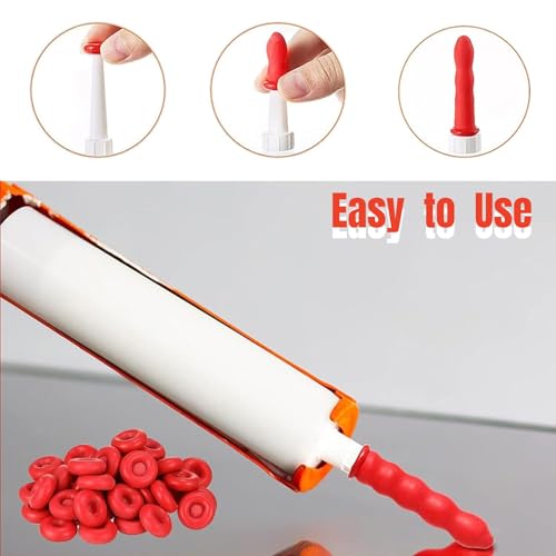 Image of Caulk Tube Sealer Caps Caulk Saver Caps Caulking Tube Sealing Caps Caulk Finishing Tool Caulk Saver Cover Latex Seal Covers for Sealing and Preserving, Red (50 Pcs)