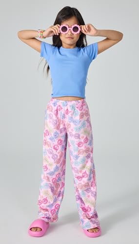 Image of iscream Big Girls Silky Soft Fun Print Plush Fleece Pants - Twist and Shout Collection