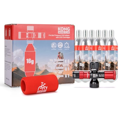 COMPATIBILE CON TUTTI I GONFIATORE DI CO2 PER PNEUMATICI DA BICI – Funziona con qualsiasi gonfiatore di pneumatici a CO2 dotato di filettatura 3/8”-24 TPI. Perfetto per pneumatici da mountain bike, bici da strada e bici da cross. Gonfiare uno pneumatico da strada a 100 psi e uno pneumatico da MTB a ca. 40psi con le nostre cartucce di CO2 da 16g