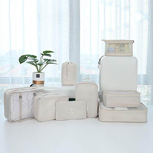 Belsmi 8 sets pakzakken met schoenentas - organizer voor bagage met compressie - Image 4