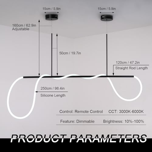 Lustre LED moderne doré en spirale de 120 cm avec télécommande