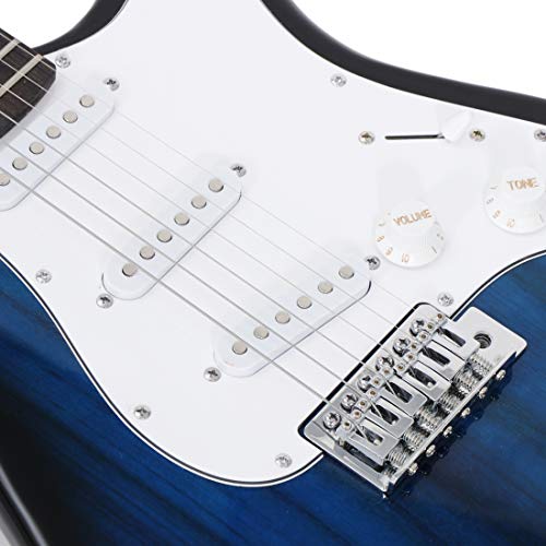 ZENY 39" Full Size Electric Guitar with Amp, Case and Accessories Pack Beginner Starter Package, Blue Ideal Christmas Thanksgiving Holiday Gift 8 ZENY 39" Full Size Electric Guitar with Amp, Case and Accessories Pack Beginner Starter Package, Blue Ideal Christmas Thanksgiving Holiday Gift - Image 6