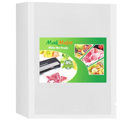 Image of MakMeFre Gallon 11 inchx16 inchVacuum Sealer Bags 100ct for Food Storage | BPA Free PreCut Food Grade,Commercial Grade,Heavy Duty Vacuum Food Freezer Bags,Great for Sous Vide Vacuum Sealer