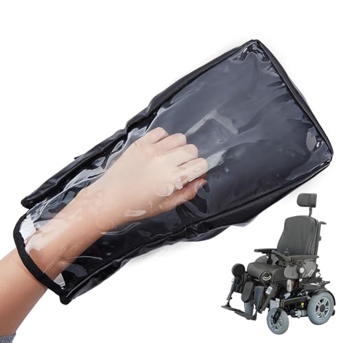 NICENEEDED Protector Impermeable para Joystick de Silla de Ruedas Eléctrica, Funda Transparente para Reposabrazos de Silla de Ruedas Eléctrica, Protector de Muñeca para Silla de Ruedas
