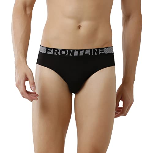 Image of Rupa Colors Modern Solid Brief for Men, Cotton Blend, Outer Elastic, Regular Fit, Pack of 1